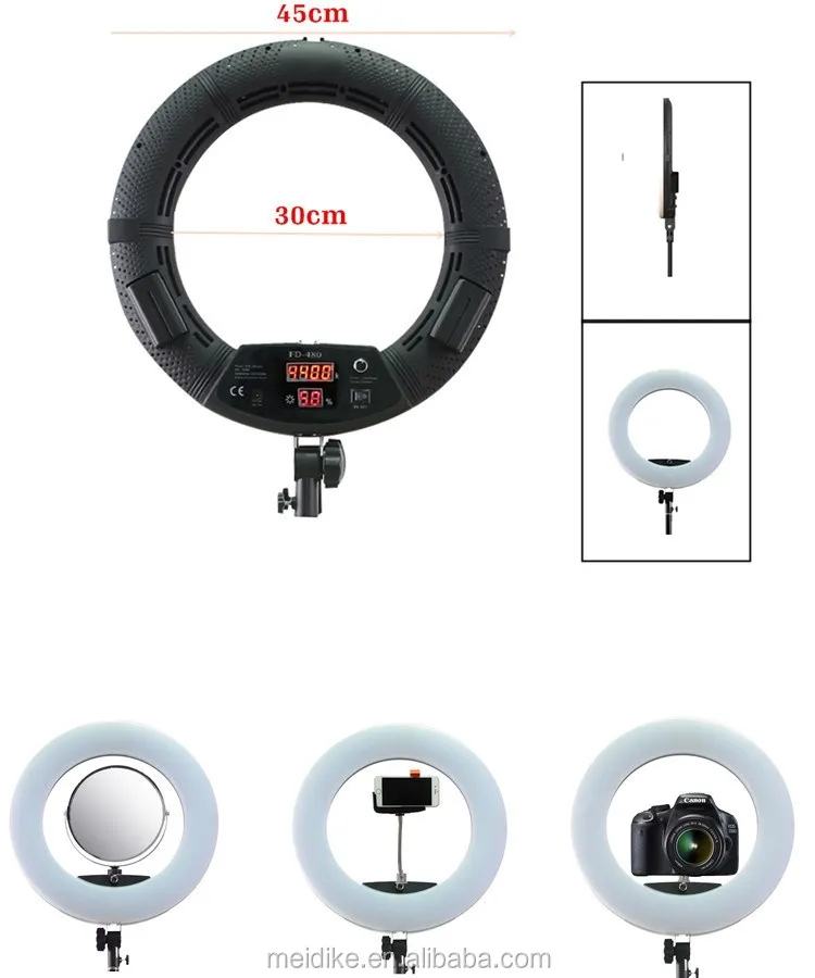 Ring Light 18 Inch Studio - 【2026】CHKJ FD-480II リングランプ写真撮影照明 96W 480個LEDリングライト 3200-9900K
