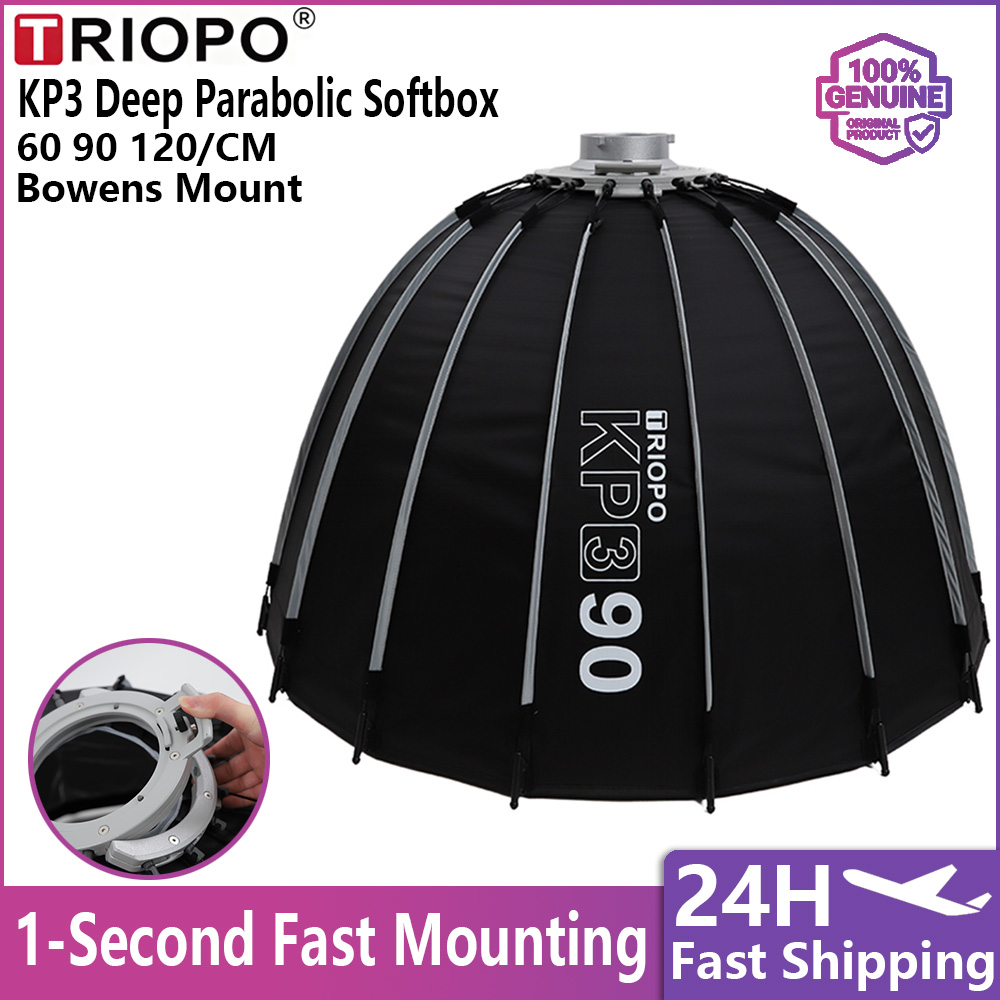 Softbox 120Cm Octagon - Triopo KP3 クイックフォールドディープパラボリックソフトボックス 60/90/120cm ボーエンズマウント ハニカムグリッド