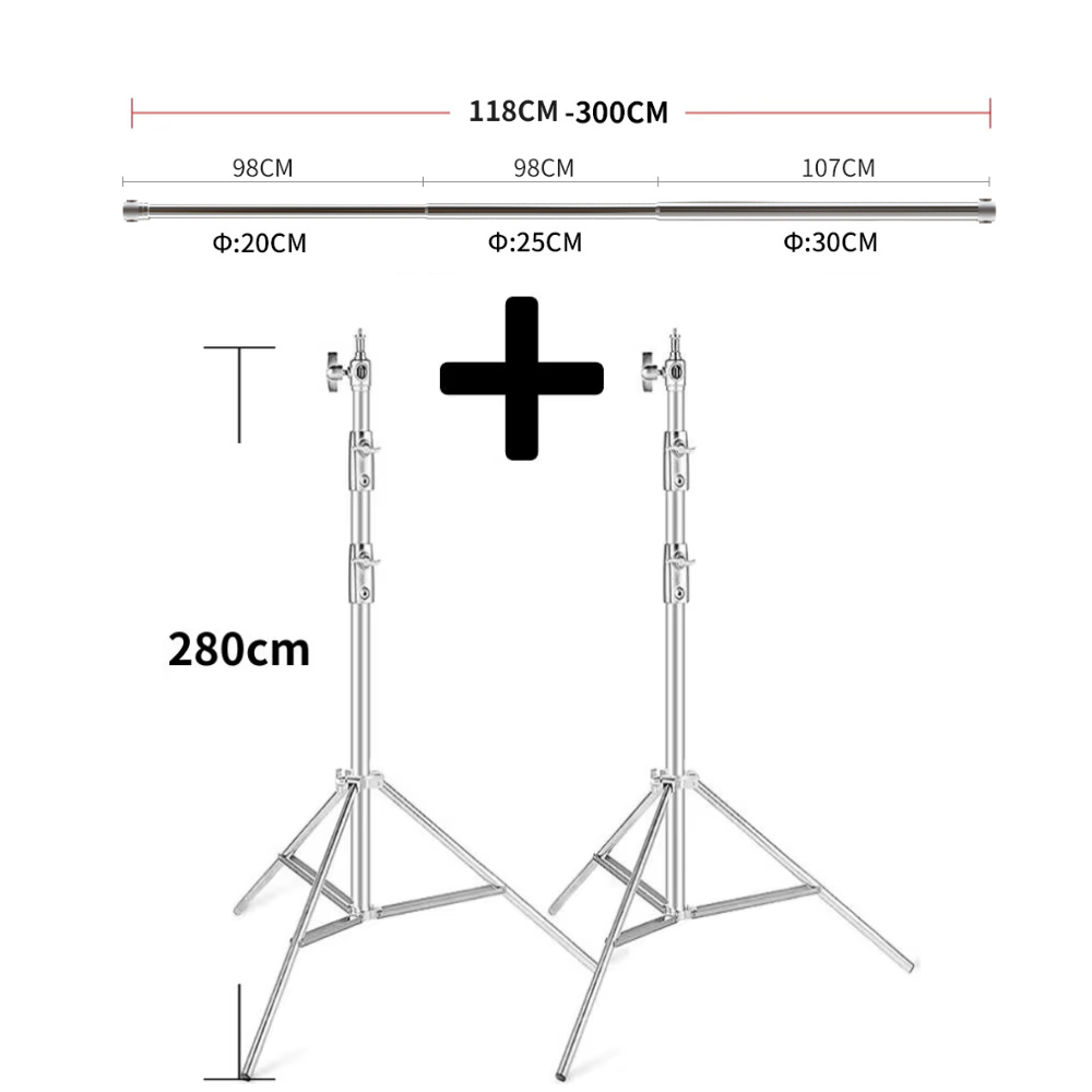 Photography Backdrop Stand Kit - 写真、背景サポートシステム用のユニバーサル伸縮クロスバー、スタジオ、スーパーラック、2.8x 2/3mのサポート