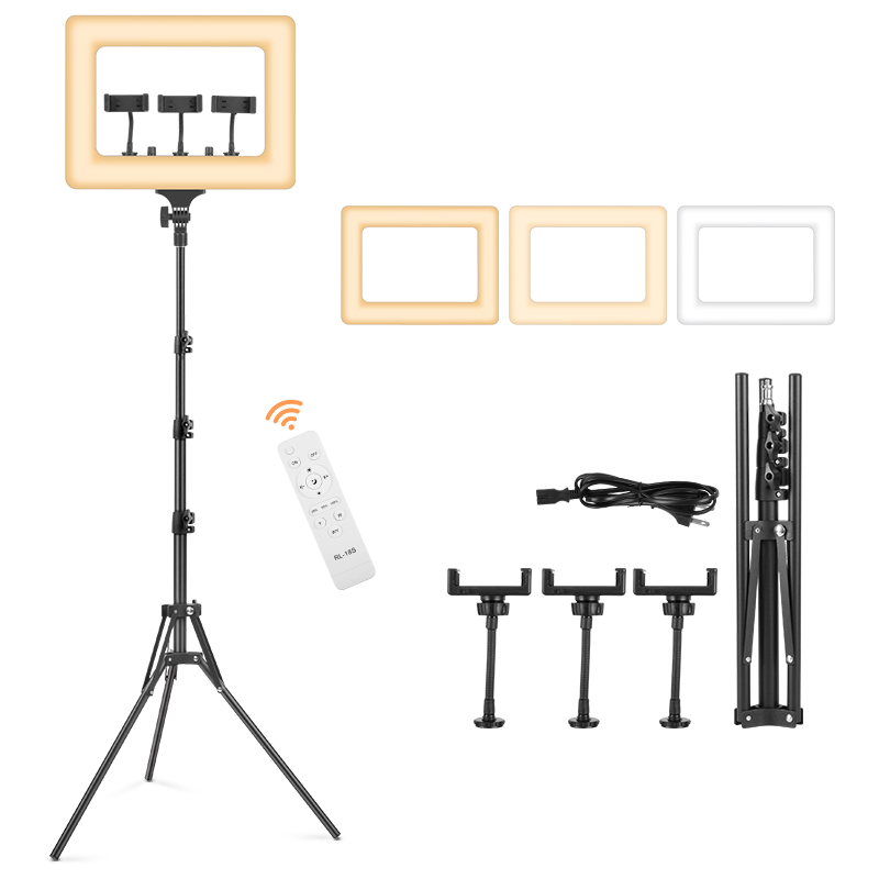 18インチ写真撮影用リングライト、2000-7500K調光可 - Ring Light 18 Inch Studio のレビューと価格