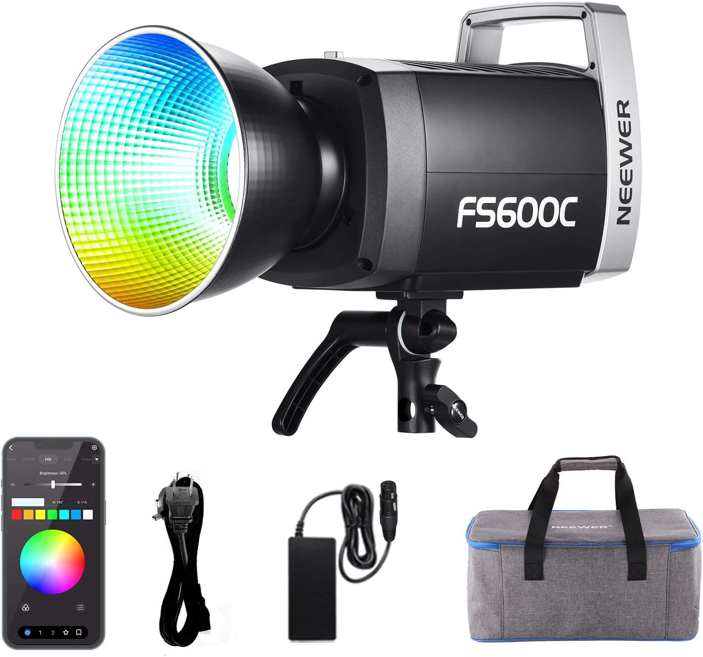 NEEWER FS600C 600W RGB COB LED - Studio Strobe Light 600W のレビューと価格