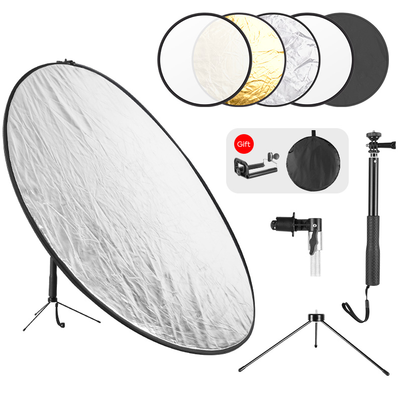 ポータブル折りたたみ式フォトライト,リフレクター,キャリング - Reflector 5 In 1 110Cm のレビューと価格