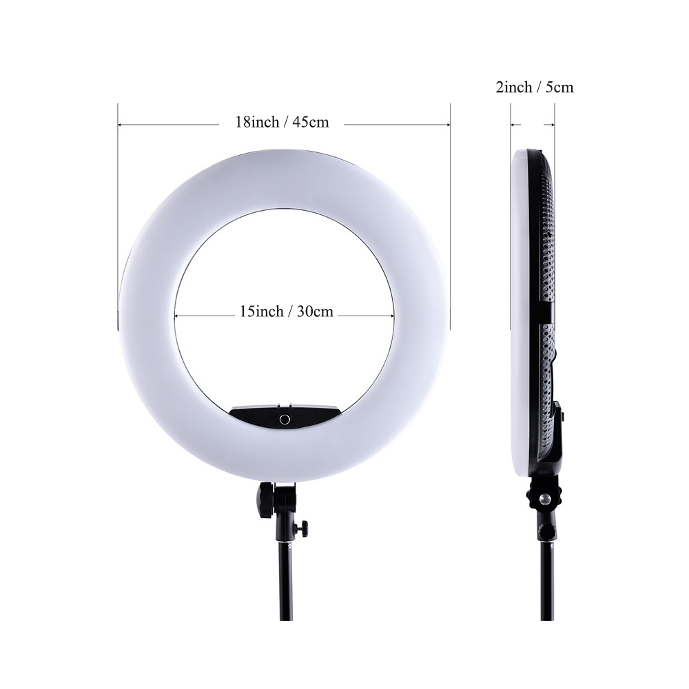 Yidoblo 18インチリングライト（スタンド付き）、96 - Ring Light 18 Inch Studio のレビューと価格