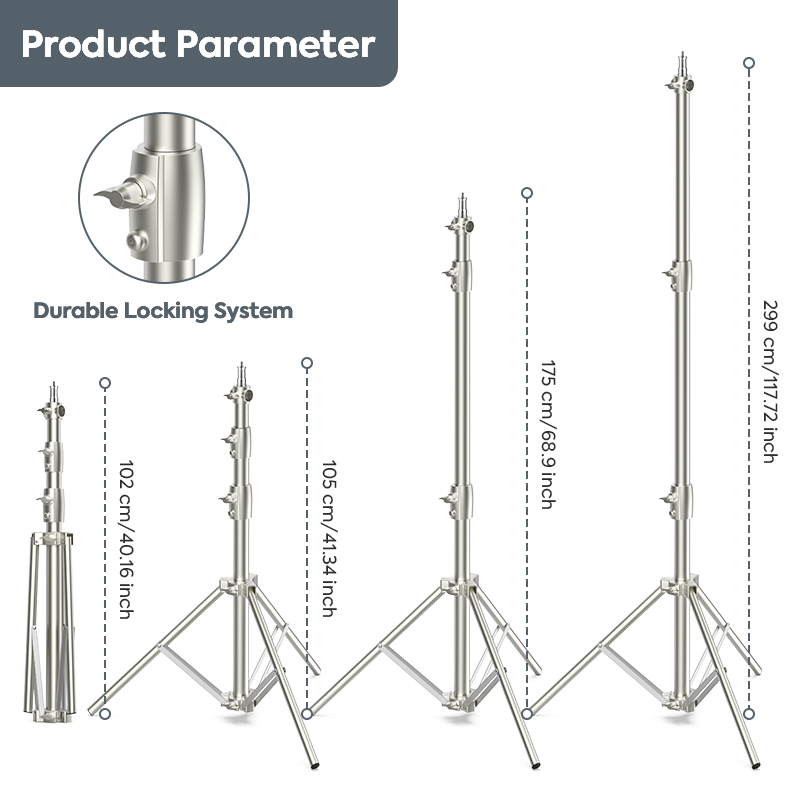 プロのスタジオ頑丈な軽量三脚、写真撮影フラッシュスタンド、安 - Studio Light Stand 3M Heavy Duty のレビューと価格