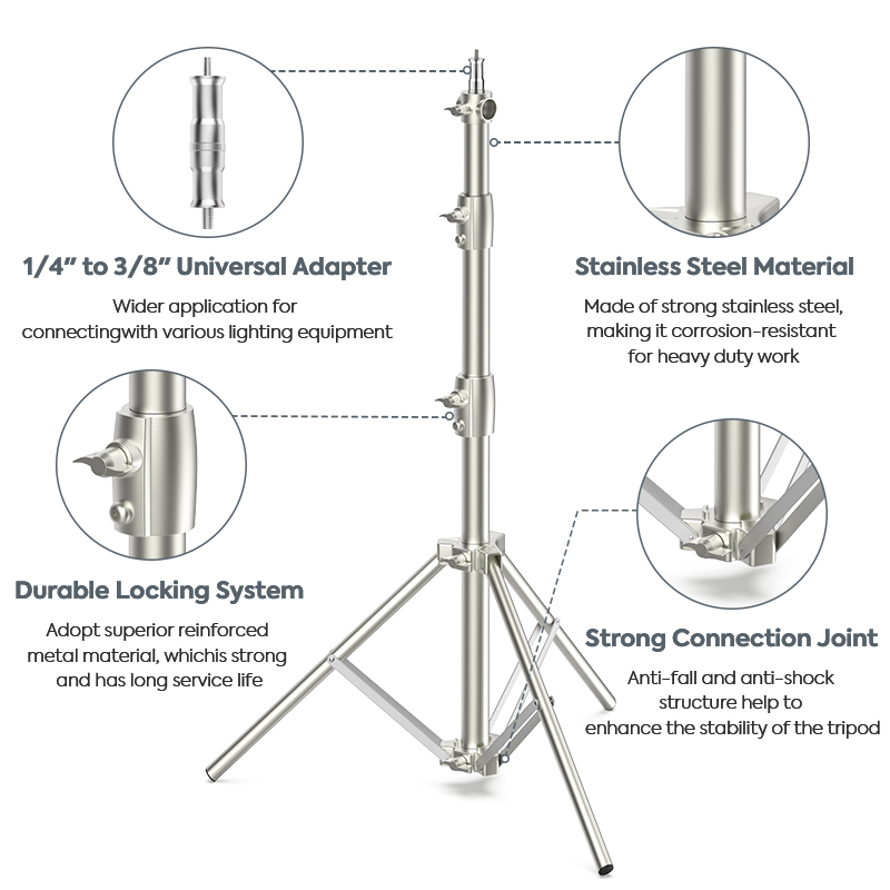 プロのスタジオ頑丈な軽量三脚、写真撮影フラッシュスタンド、安 - Studio Light Stand 3M Heavy Duty のレビューと価格