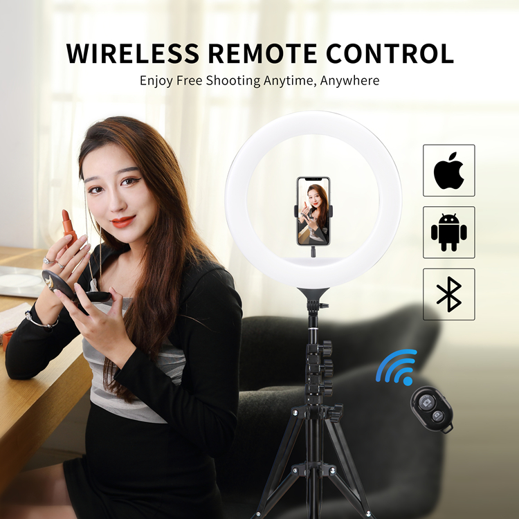 18インチLEDセルフィーリングライト、メイクアップライト、 - Ring Light 18 Inch Studio のレビューと価格