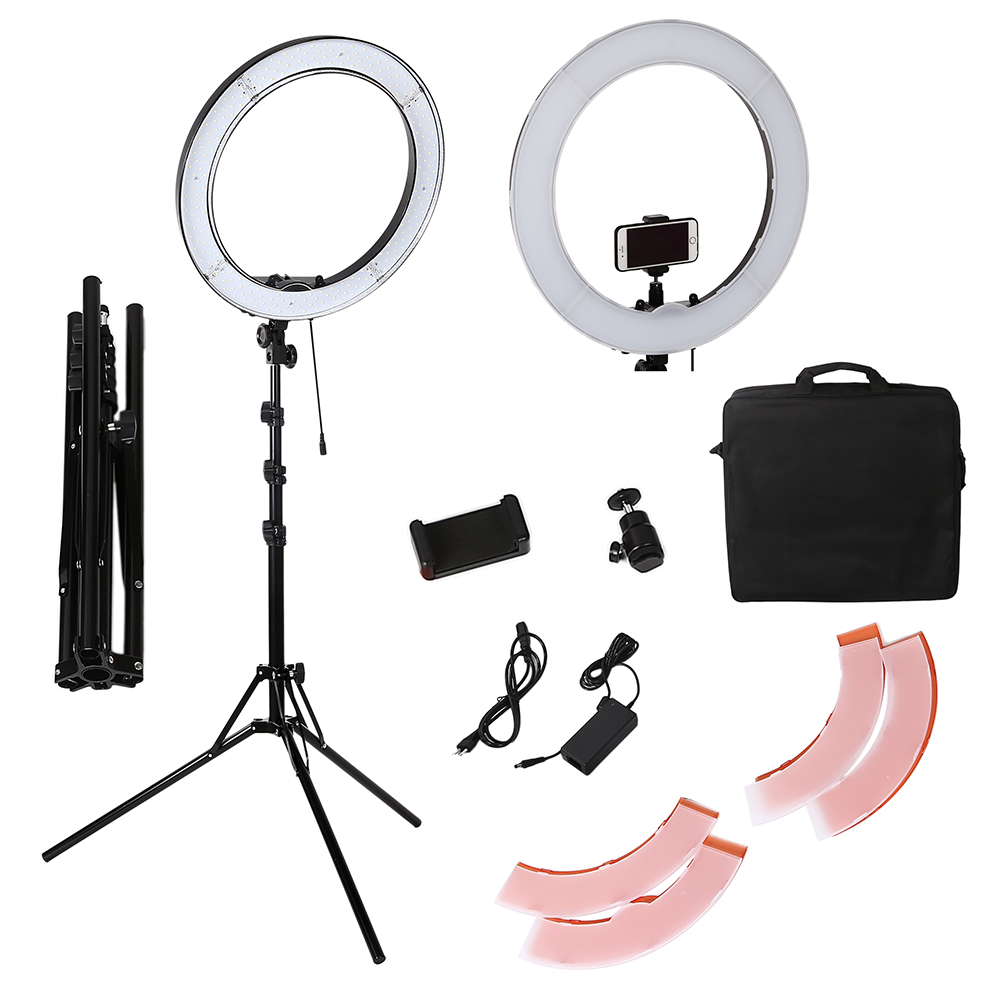 55 ワット 18 インチカメラ電話 LED リングライト写 - Ring Light 18 Inch Studio のレビューと価格
