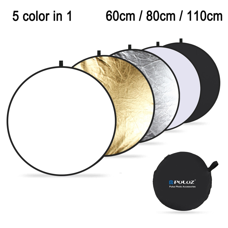 PULUZ 5 色 1 写真撮影用リフレクターボード 60  - Reflector 5 In 1 110Cm のレビューと価格