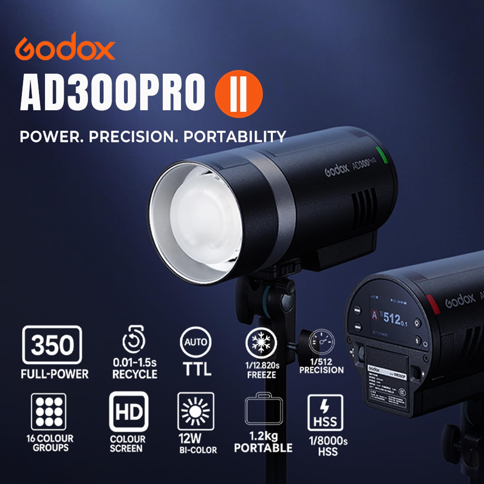 Godox AD300Pro II 300Ws TTL HS - Studio Strobe Hss Ttl のレビューと価格