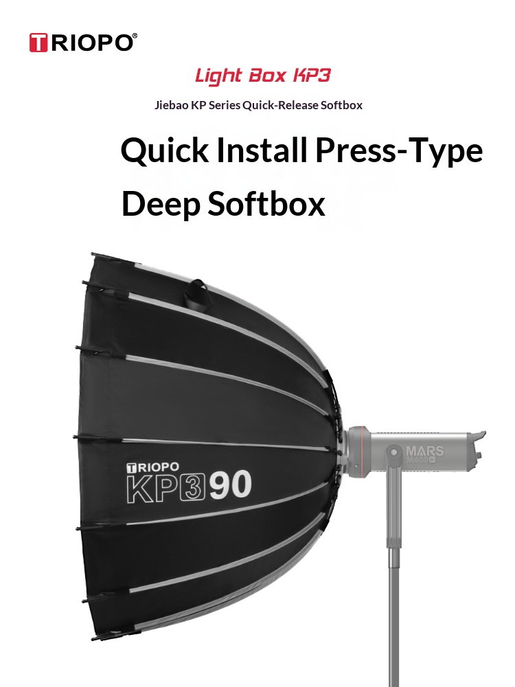 Triopo KP3 クイックフォールドディープパラボリック - Softbox 120Cm Octagon のレビューと価格