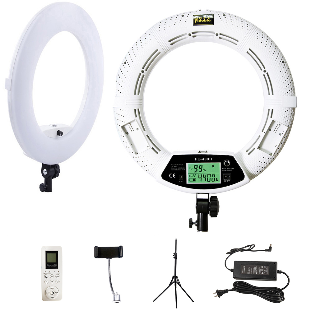 プロフェッショナルLEDランプ96W,18インチ (ydob - Ring Light 18 Inch Studio のレビューと価格
