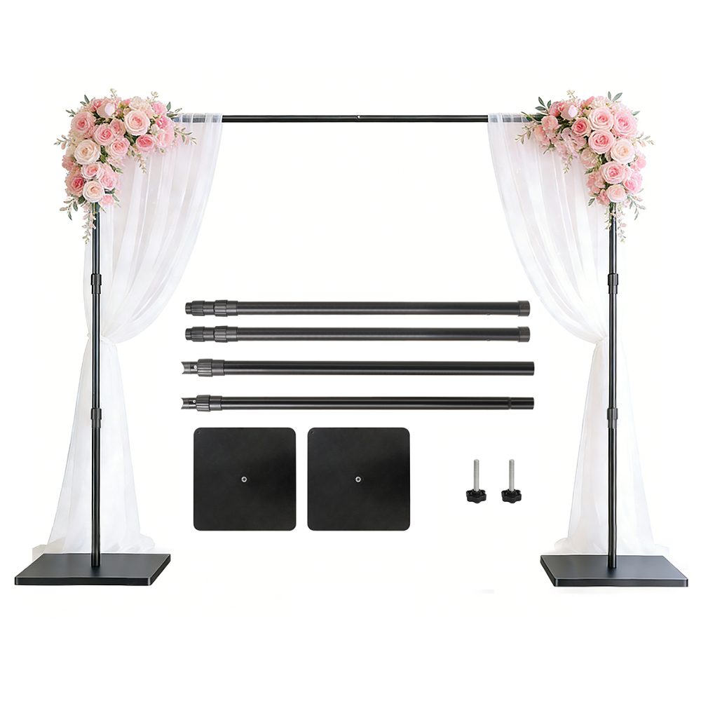 2.4×3mヘビーデューティー背景スタンド、写真背景サポート - Photography Backdrop Stand Kit のレビューと価格