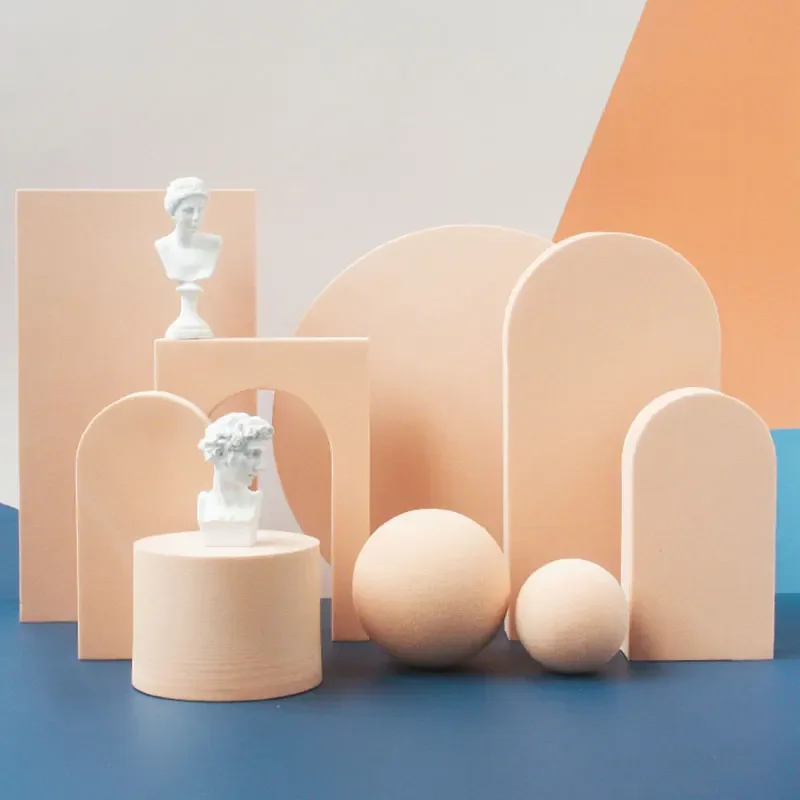 幾何学的な形のスポンジブロック,ジュエリー,化粧品,写真スタ - Photography Backdrop Stand Kit のレビューと価格