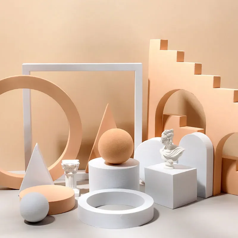 幾何学的な形のスポンジブロック,ジュエリー,化粧品,写真スタ - Photography Backdrop Stand Kit のレビューと価格