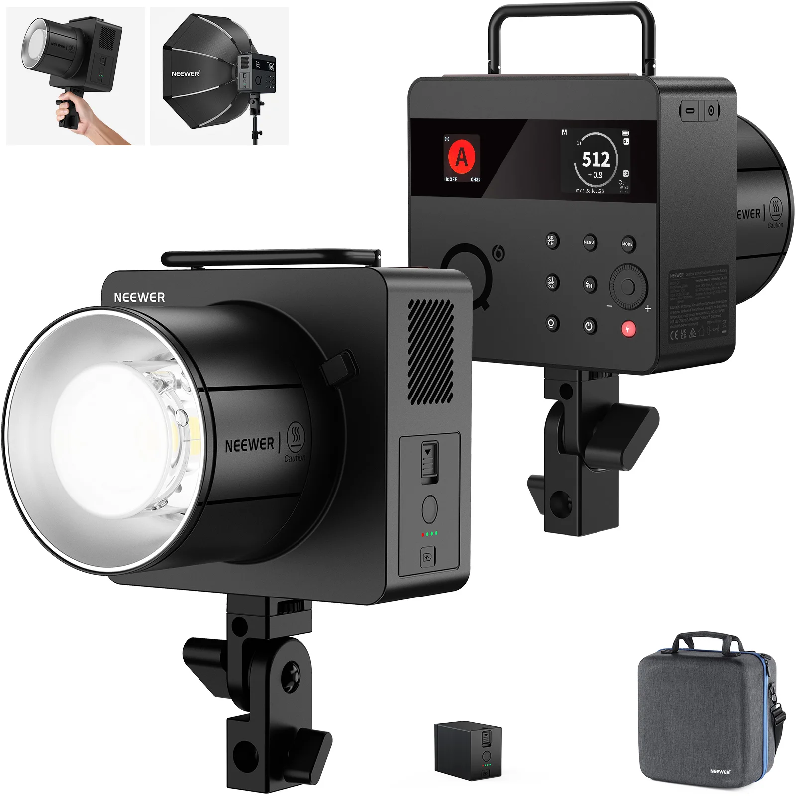 NEEWER Q6 600Ws 2.4G TTL HSS ア - Studio Strobe Hss Ttl のレビューと価格