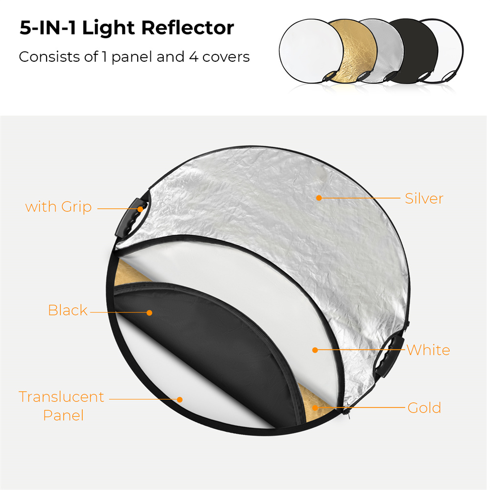 K&F CONCEPT 5-in-1 ライトリフレクター ハ - Reflector 5 In 1 110Cm のレビューと価格