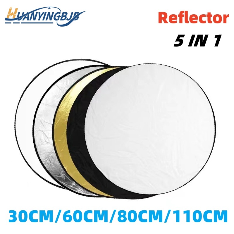 Huanyingbjb-ポータブル写真リフレクター,丸い折り - Reflector 5 In 1 110Cm のレビューと価格