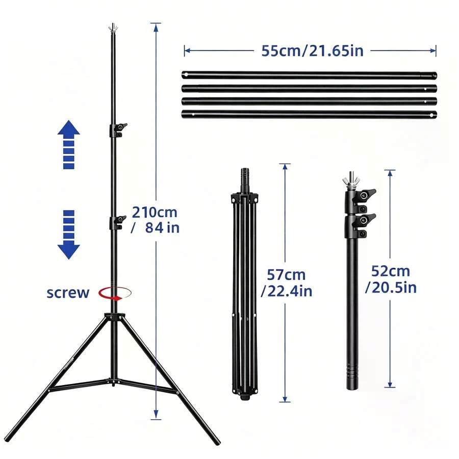 20フィート×7フィートの背景スタンド。高さ調整可能な背景ス - Photography Backdrop Stand Kit のレビューと価格
