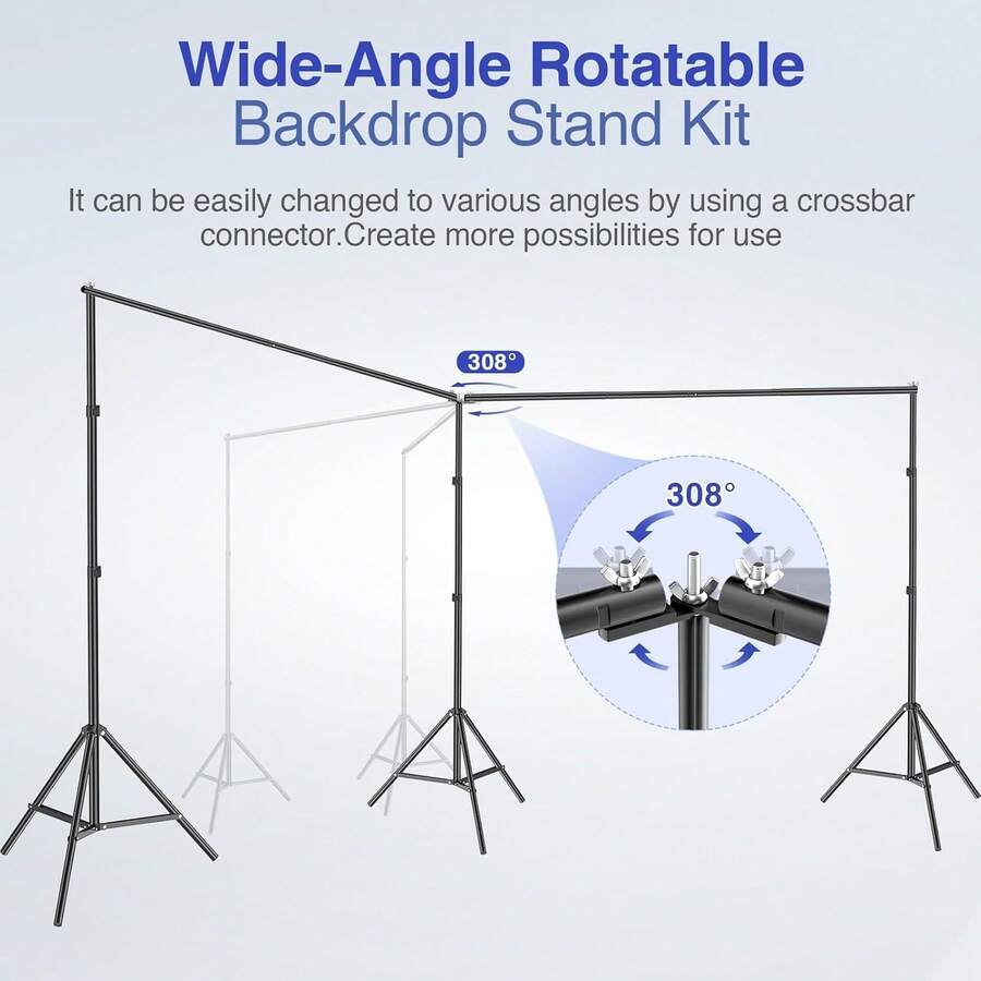 20フィート×7フィートの背景スタンド。高さ調整可能な背景ス - Photography Backdrop Stand Kit のレビューと価格