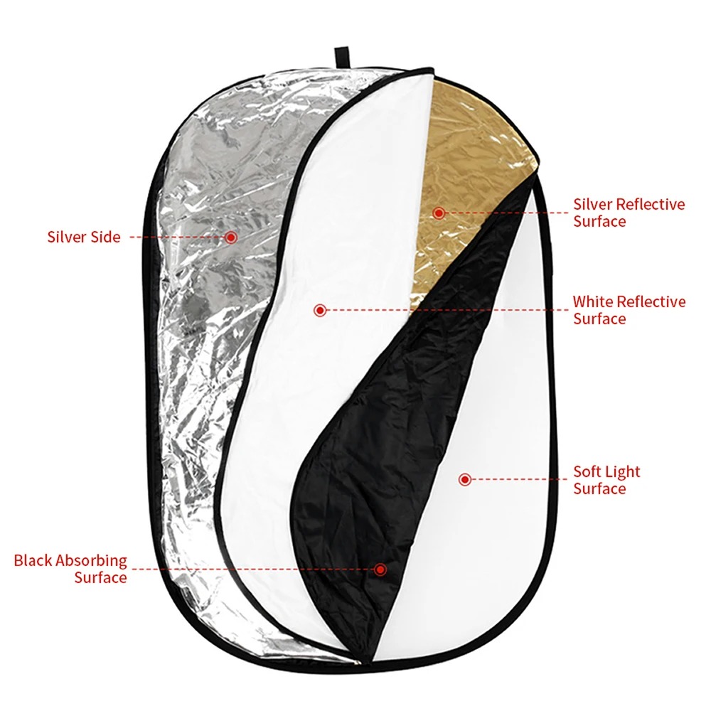 ポータブル 5 in 1 折りたたみ式写真撮影用リフレクター - Reflector 5 In 1 110Cm のレビューと価格