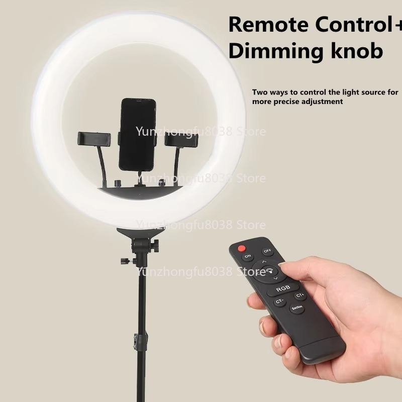 18インチのポータブル三脚照明キット、調光可能なLEDリング - Ring Light 18 Inch Studio のレビューと価格