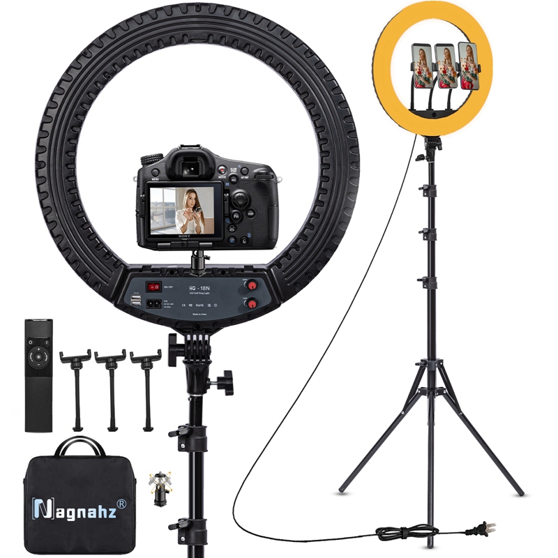 18 インチリングライト三脚スタンド付き 55 ワット 30 - Ring Light 18 Inch Studio のレビューと価格