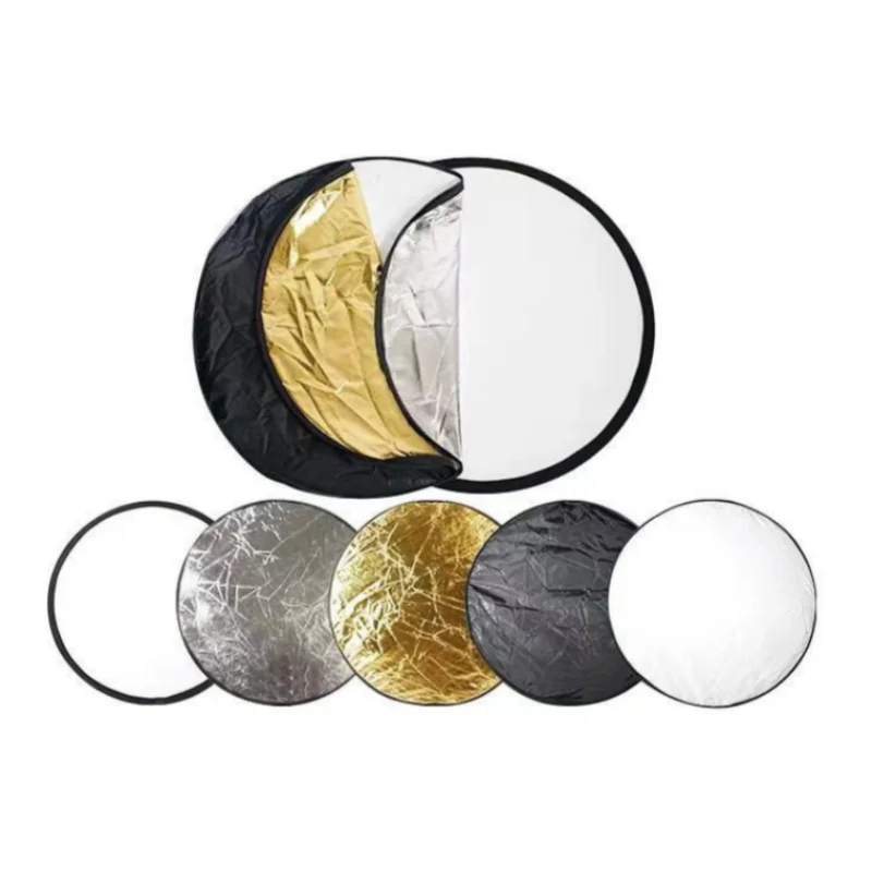 Gainvane-ポータブル写真リフレクター,円形,折りたた - Reflector 5 In 1 110Cm のレビューと価格