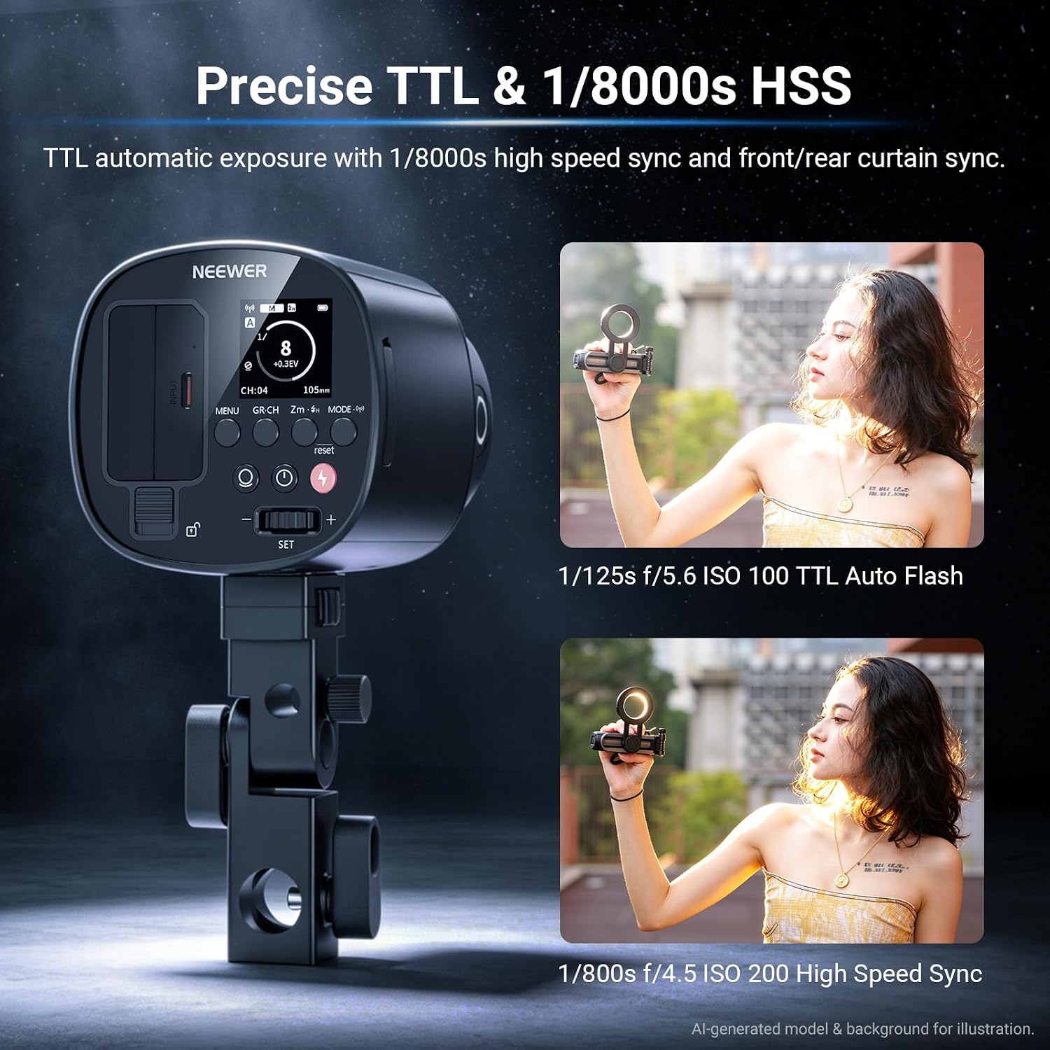 NEEWER Q120 120Ws 2.4G TTL屋外スト - Studio Strobe Hss Ttl のレビューと価格