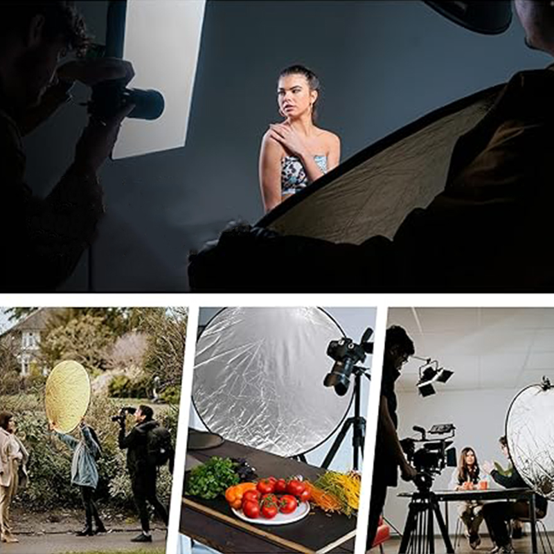 写真用リフレクターセット、5-in-1スタイル、屋外写真ライ - Reflector 5 In 1 110Cm のレビューと価格