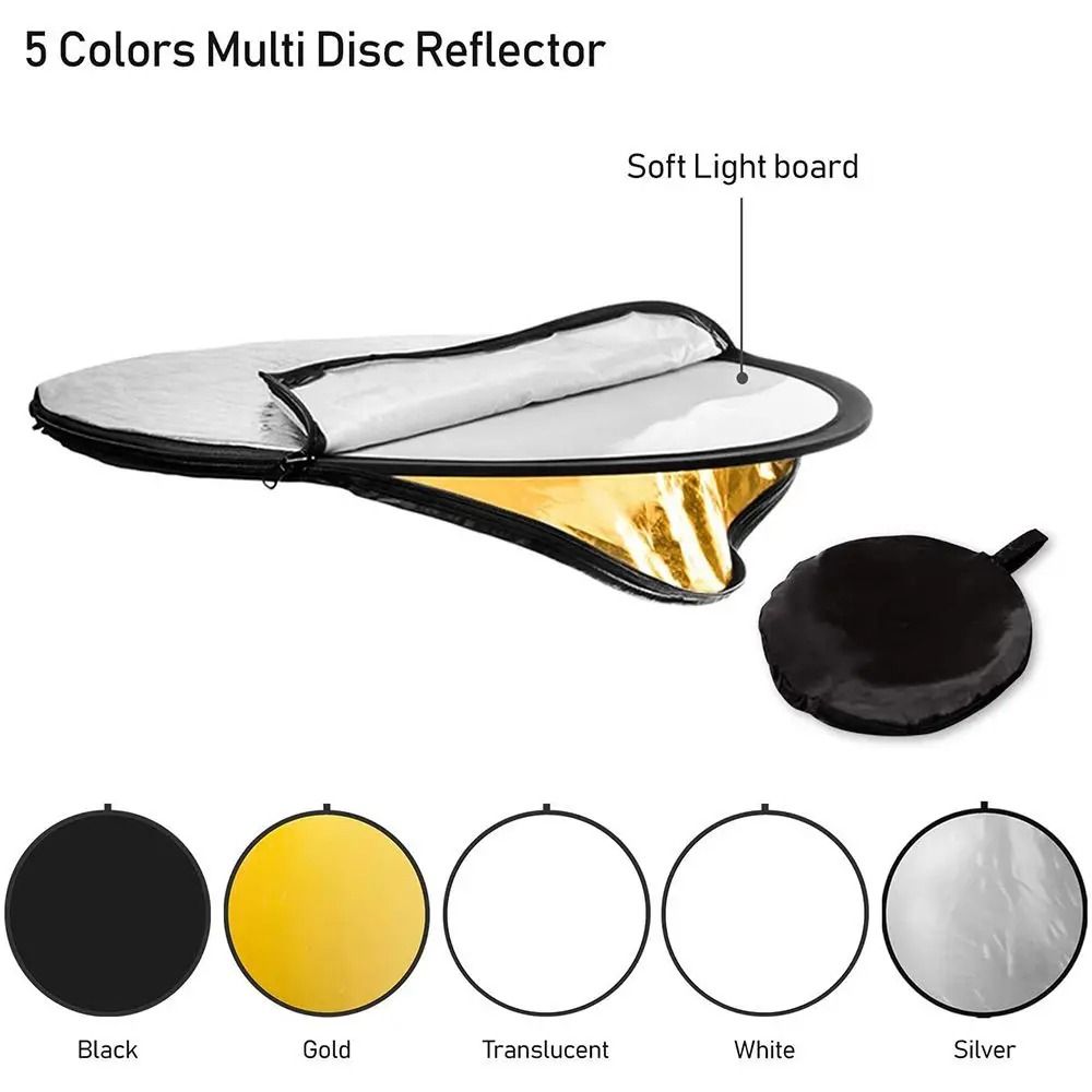 新しいポータブル 2/5in1 写真撮影用リフレクター折りた - Reflector 5 In 1 110Cm のレビューと価格