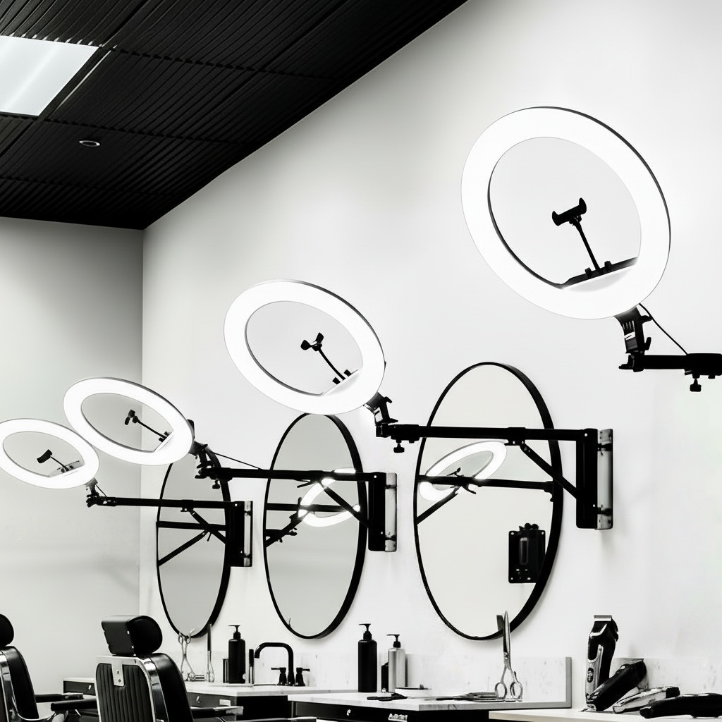 18インチの調光機能付きLEDリングライト。壁掛け式で、美容 - Ring Light 18 Inch Studio のレビューと価格