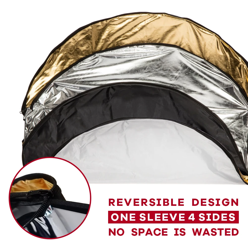 折りたたみ式円形偏光ディスク、半透明液パネル、製品ポートレー - Reflector 5 In 1 110Cm のレビューと価格