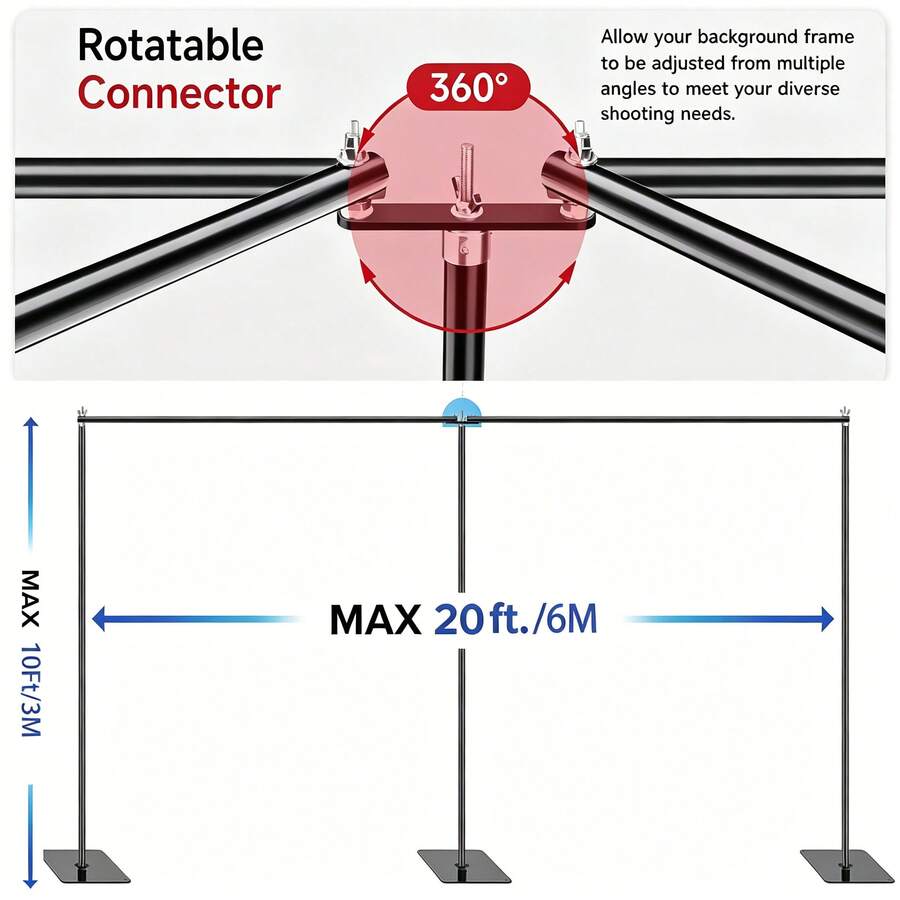 10フィート×20フィートのウェディングアーチ＆背景スタンド - Photography Backdrop Stand Kit のレビューと価格